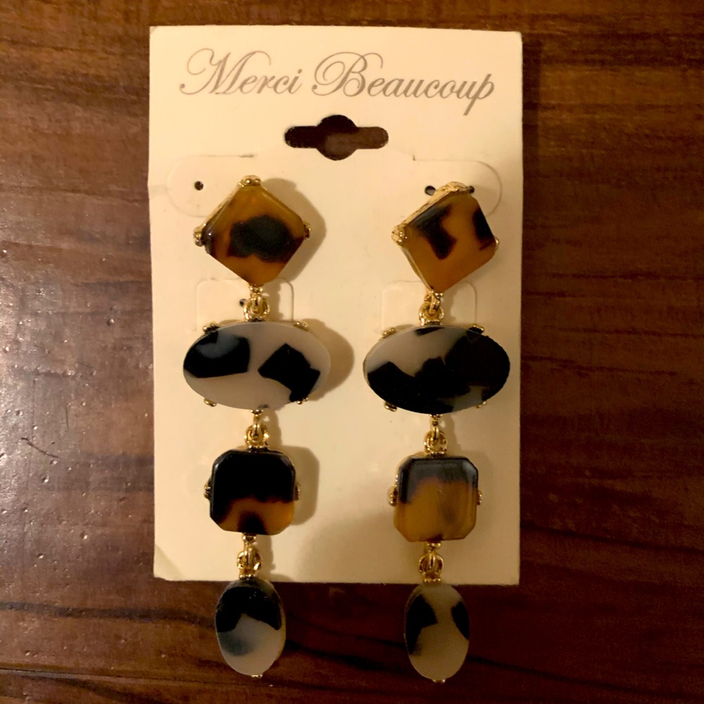 Tortoise Shell Earrings from Merci Beaucoup